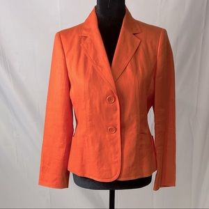 Talbots Knit Blazer Orange Size 6